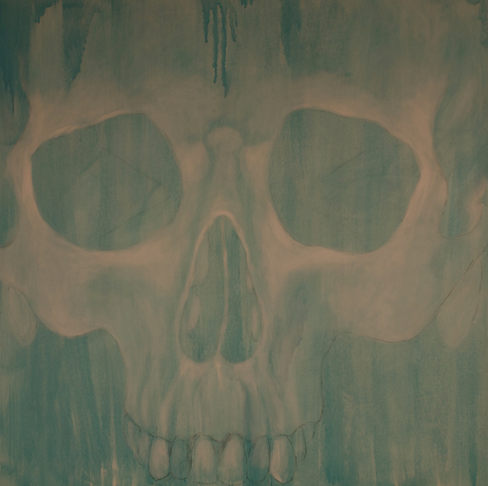 En-Face – Ins Gesicht, 2014, Acryl auf Leinwand, 100 x 100 cm