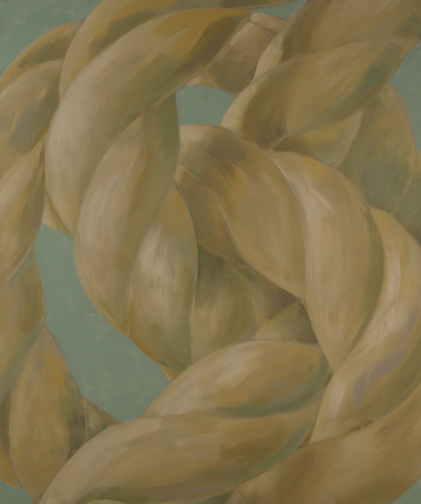 Knoten im Blau, 2015, Acryl auf Leinwand, 120 x 100 cm
